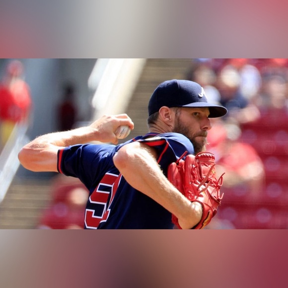 Nike Atlanta Braves Chris Sale #51 Navy Jersey MLB Baseball Men’s Sz: M - Picture 3 of 6